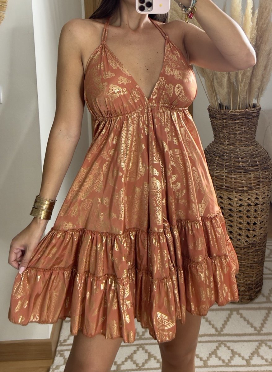 Oasis Silk Mini Dress - Bohèmea Butik