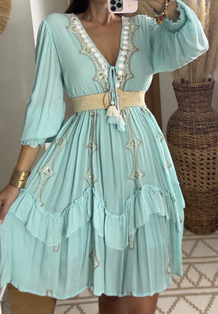 Desert Mini boho Dress - Bohèmea Butik