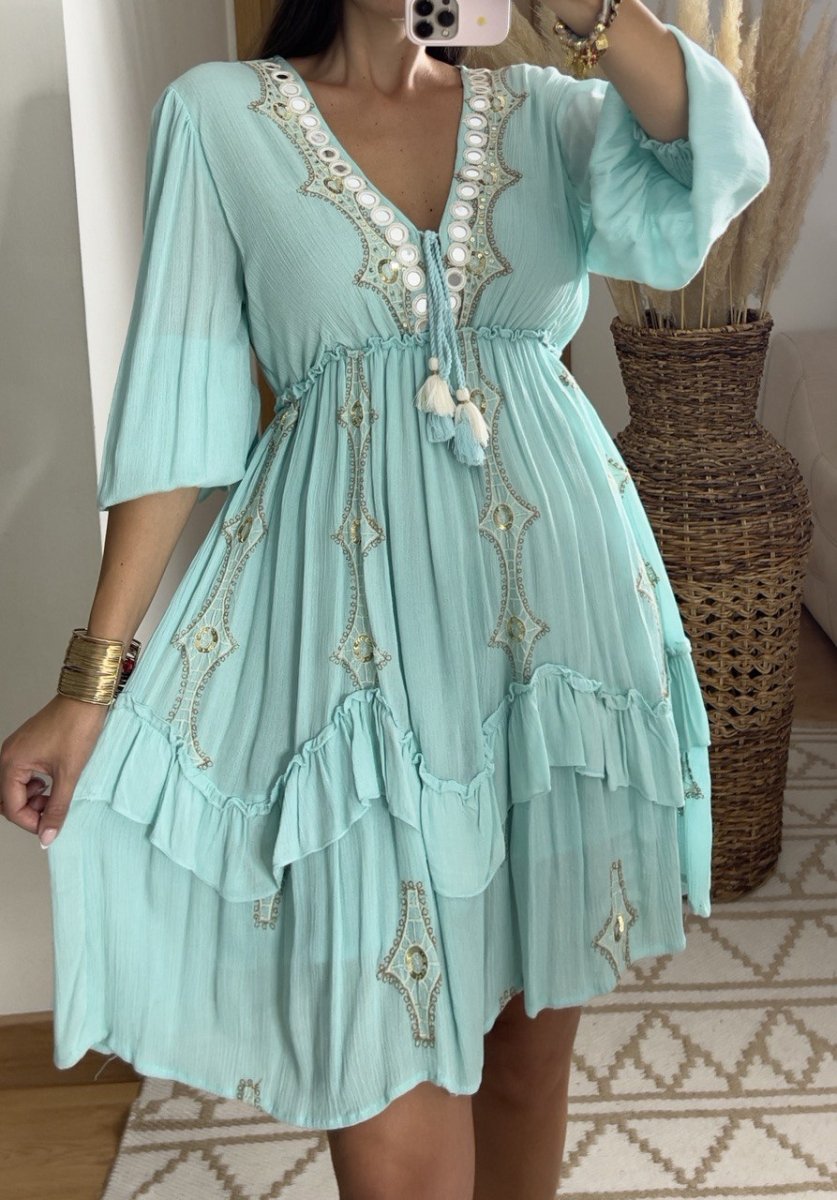 Desert Mini boho Dress - Bohèmea Butik