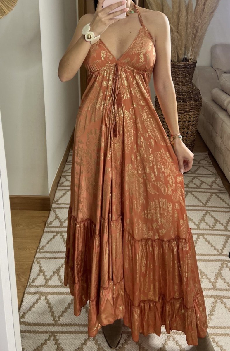 Oasis Silk Maxi Dress - Bohèmea Butik