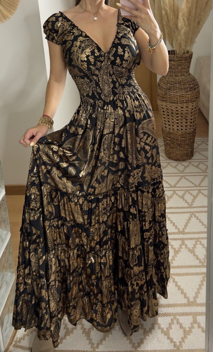 Serene Silk Maxi Dress - Bohèmea Butik