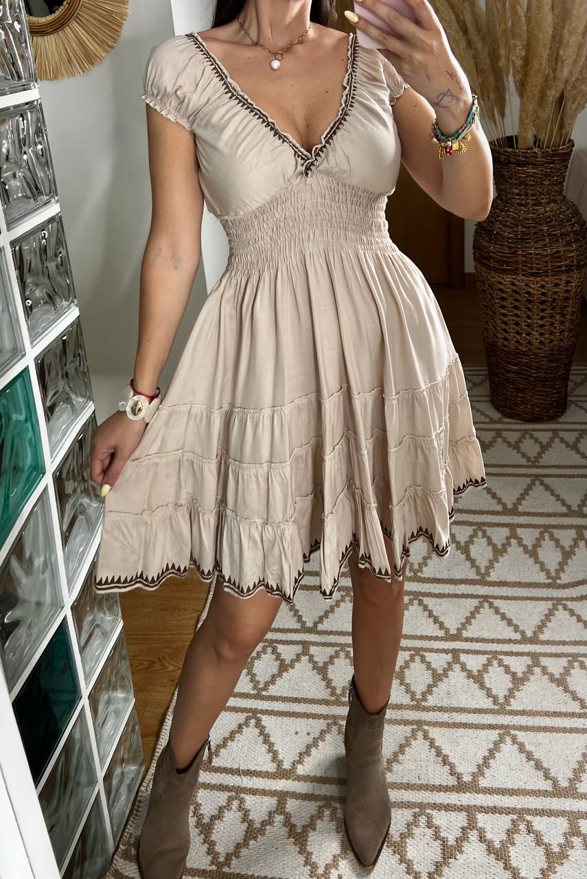 Serene Mini Boho Dress - Bohèmea Butik