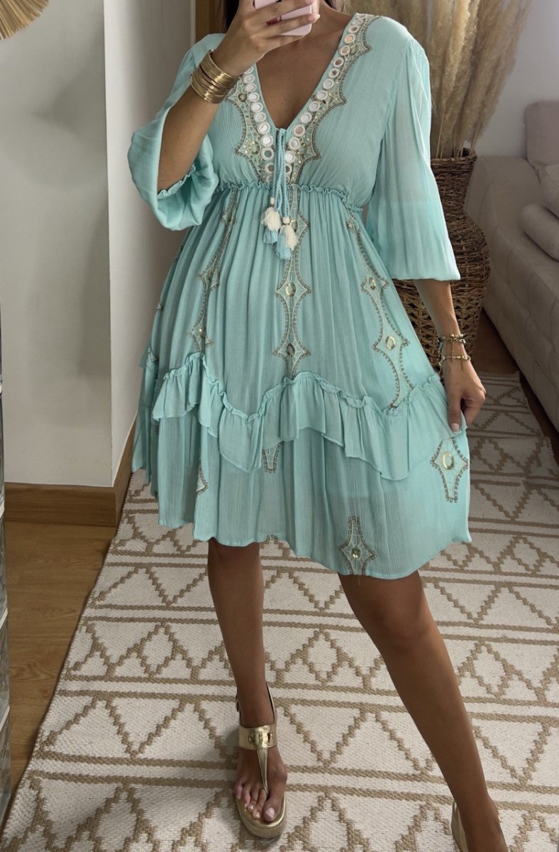 Desert Mini boho Dress - Bohèmea Butik