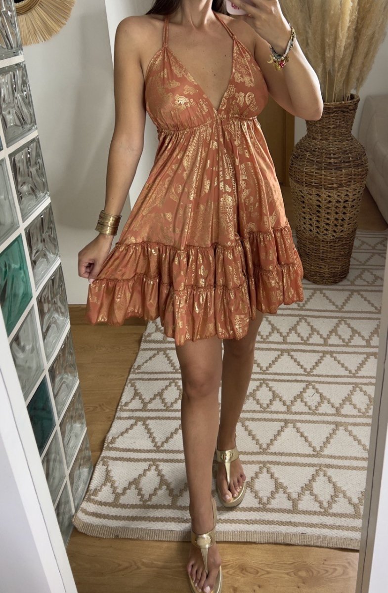 Oasis Silk Mini Dress - Bohèmea Butik