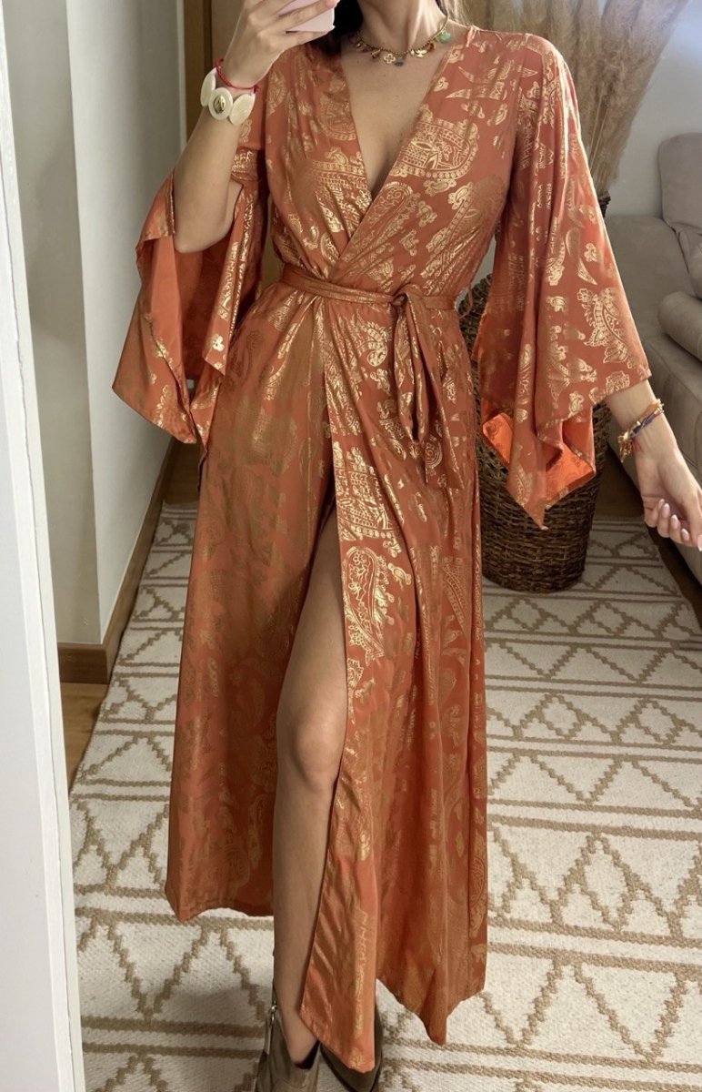 Natural Kaftan Maxi Dress - Bohèmea Butik