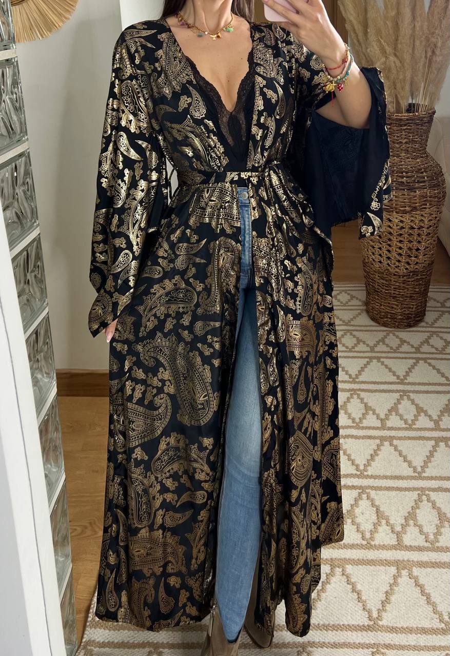 Natural Kaftan Maxi Dress - Bohèmea Butik