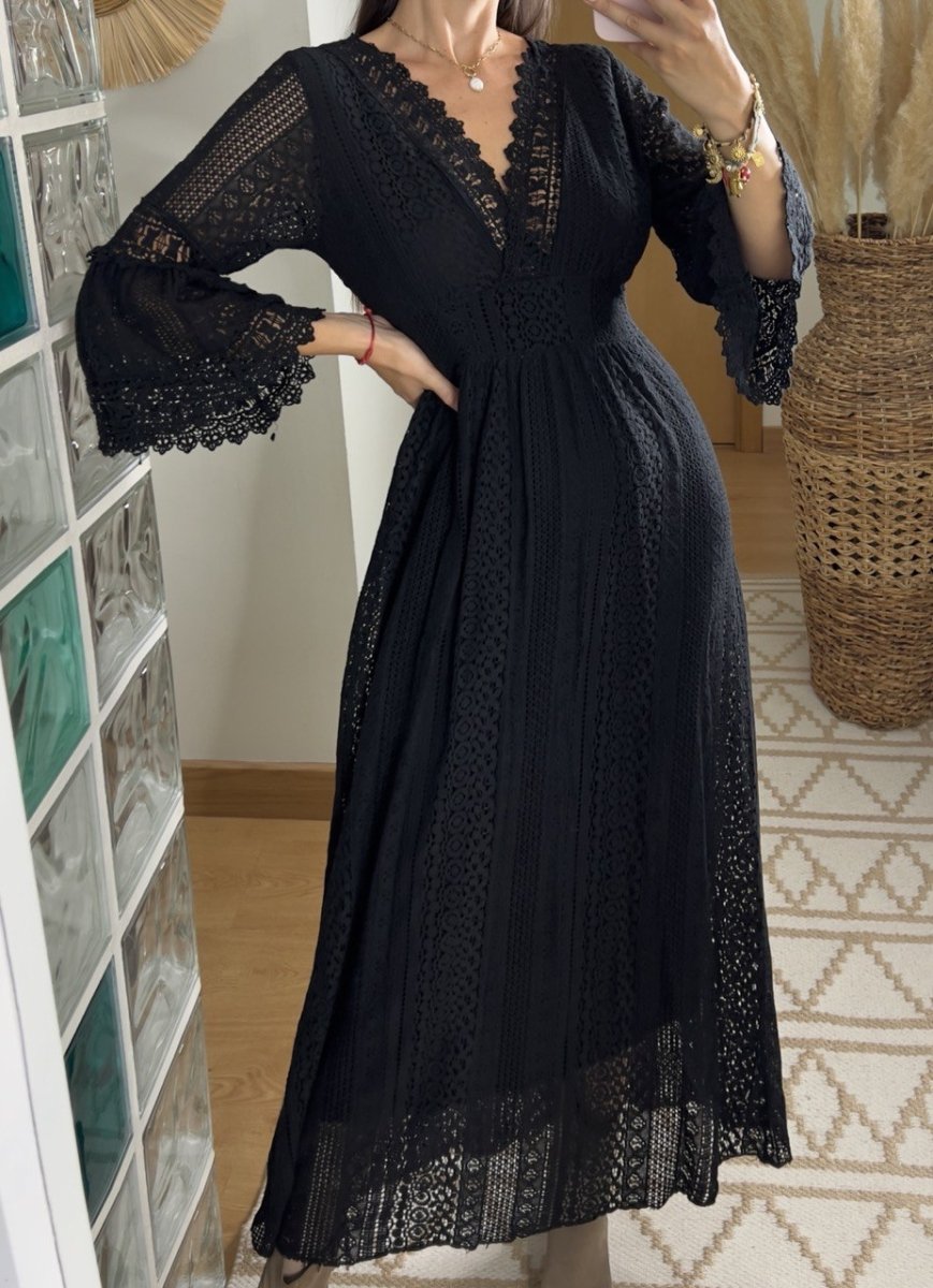 Sage Lace Dress - Bohèmea Butik