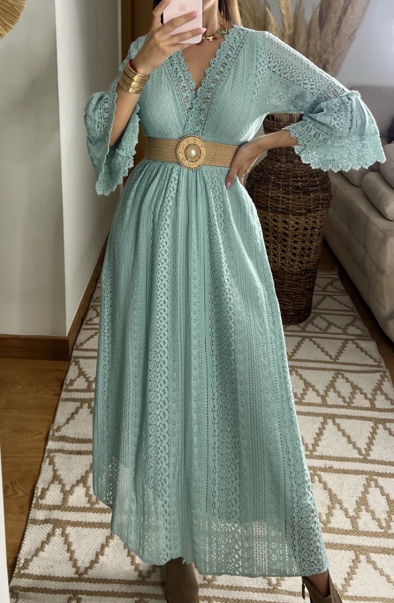 Lace Maxi Bohemian Dress - Bohèmea Butik