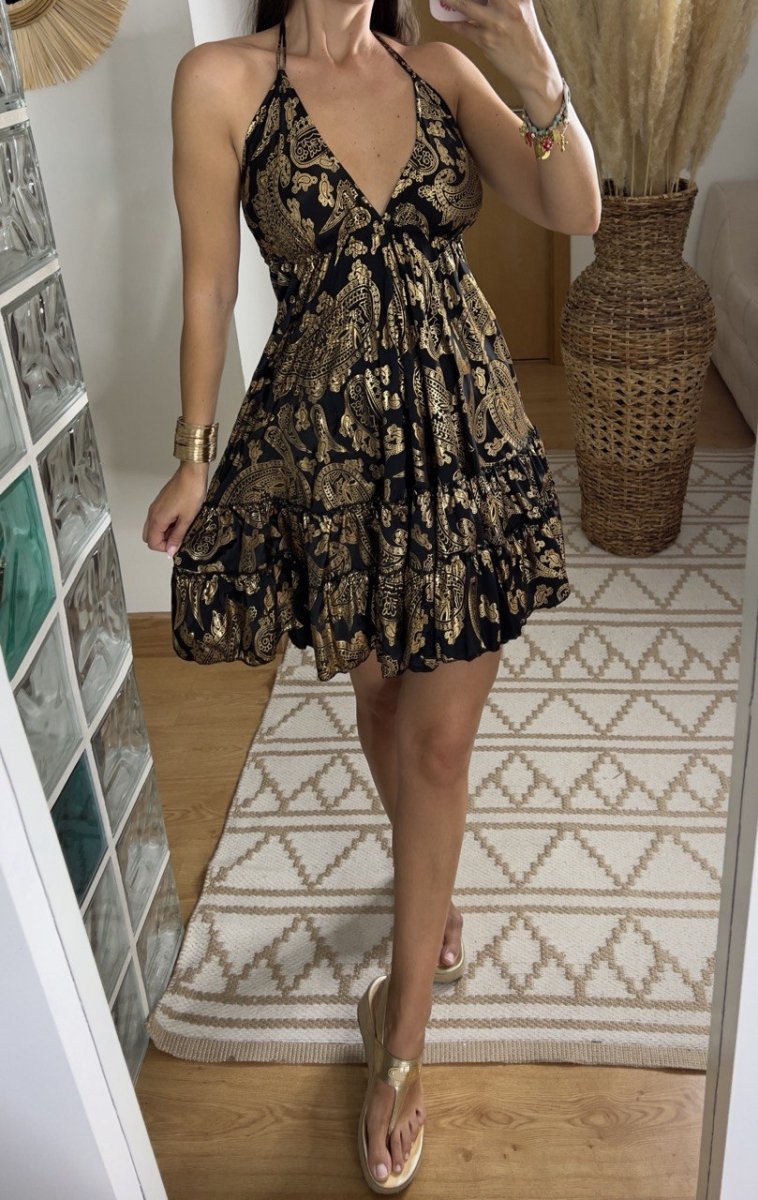 Oasis Silk Mini Dress - Bohèmea Butik