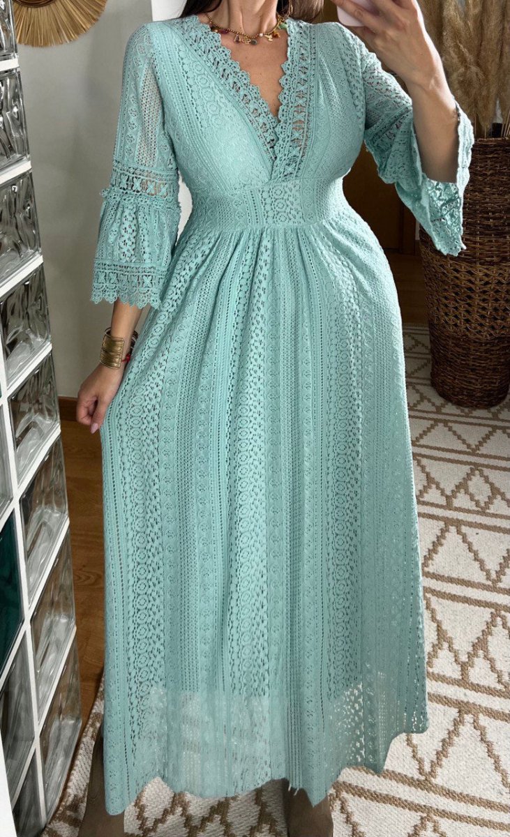 Lace Maxi Bohemian Dress - Bohèmea Butik