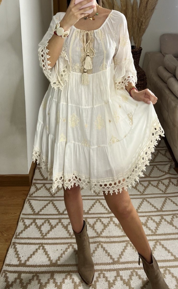 Chic Mini Boho Dress - Bohèmea Butik