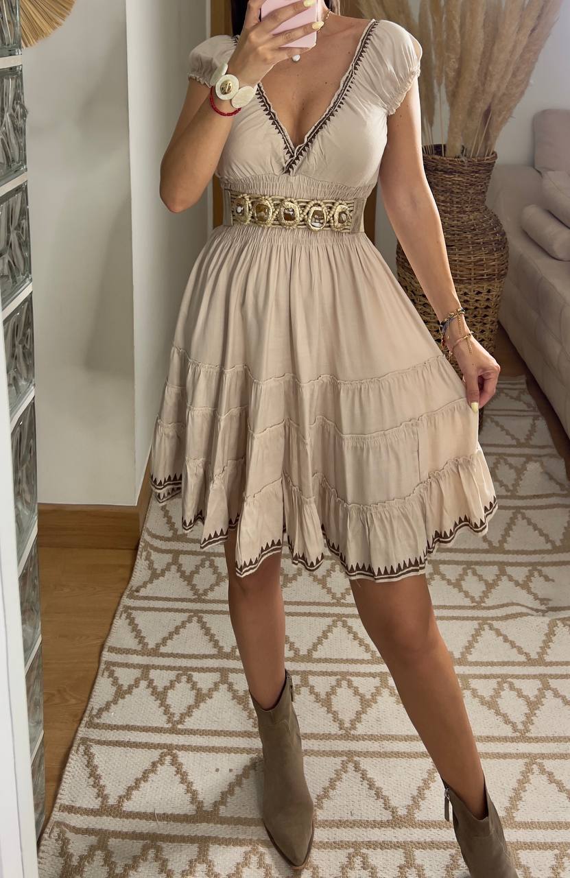 Serene Mini Boho Dress - Bohèmea Butik