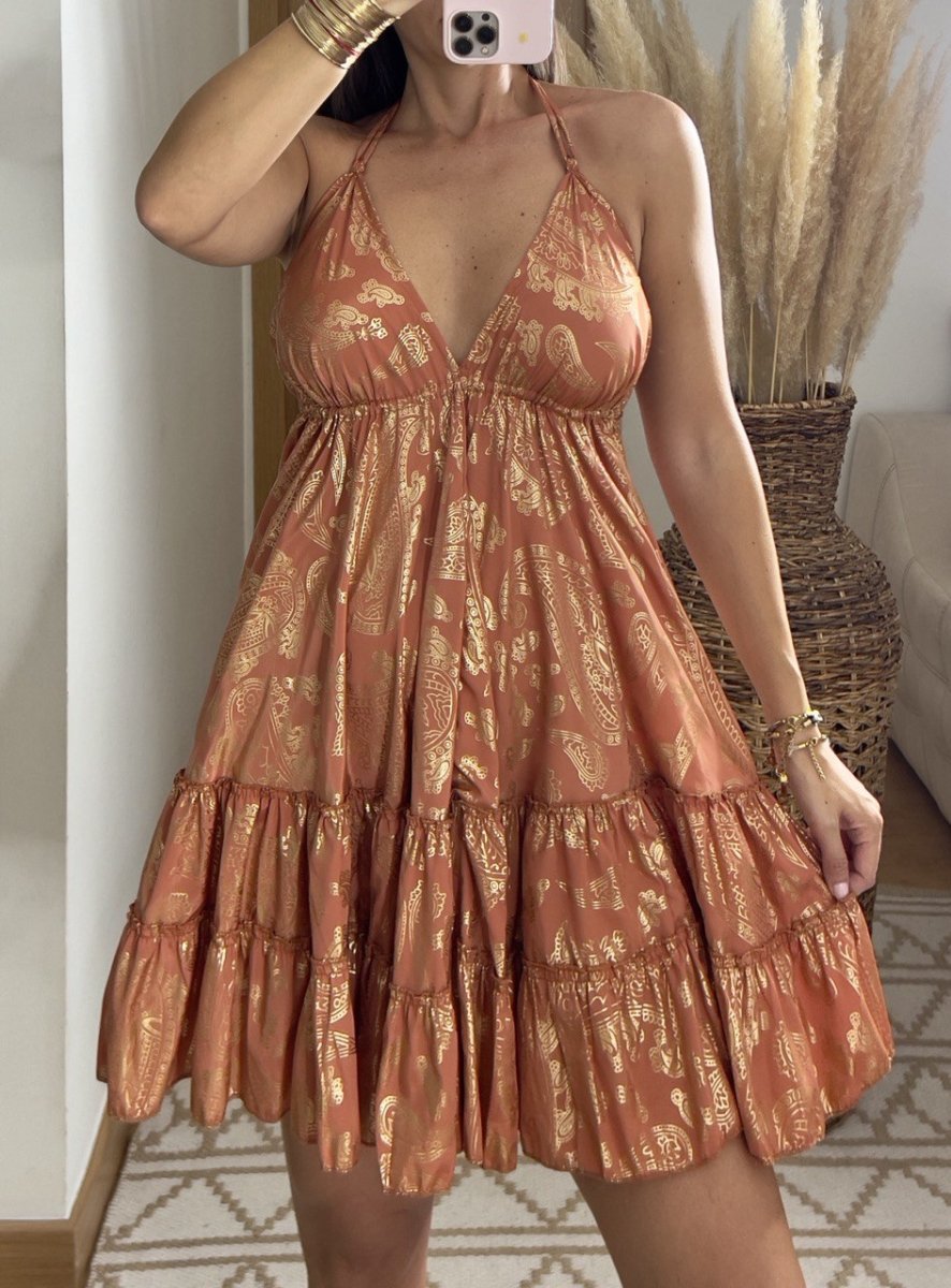 Oasis Silk Mini Dress - Bohèmea Butik