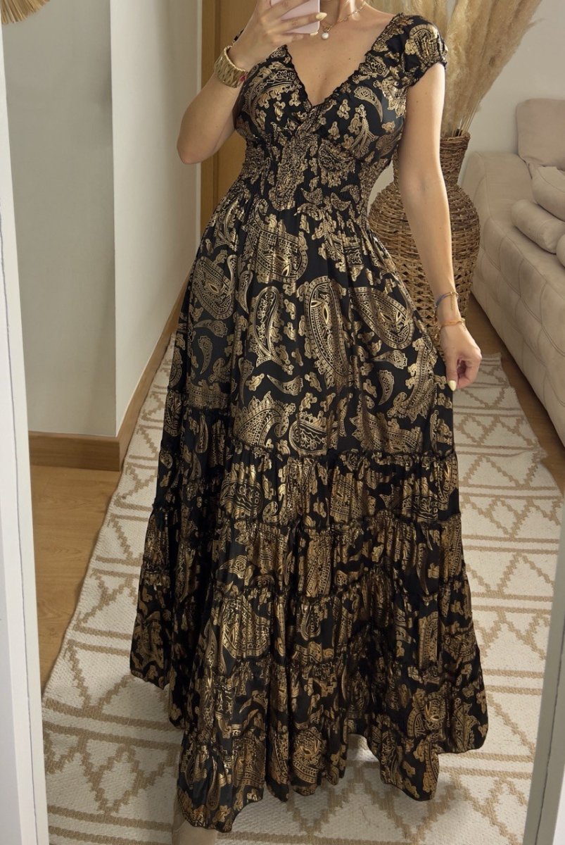 Serene Silk Maxi Dress - Bohèmea Butik