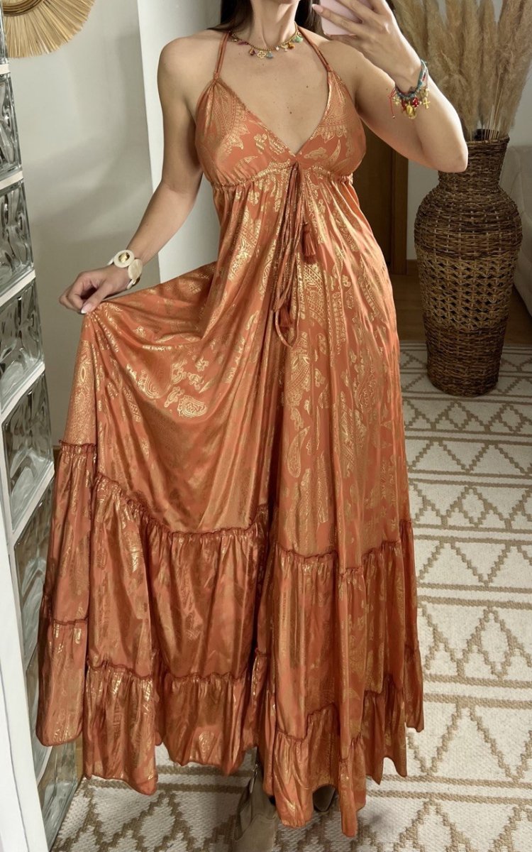 Oasis Silk Maxi Dress - Bohèmea Butik