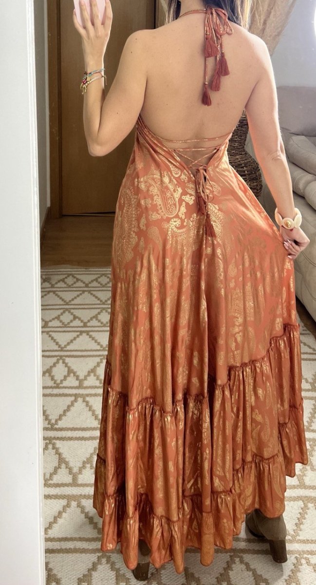 Oasis Silk Maxi Dress - Bohèmea Butik