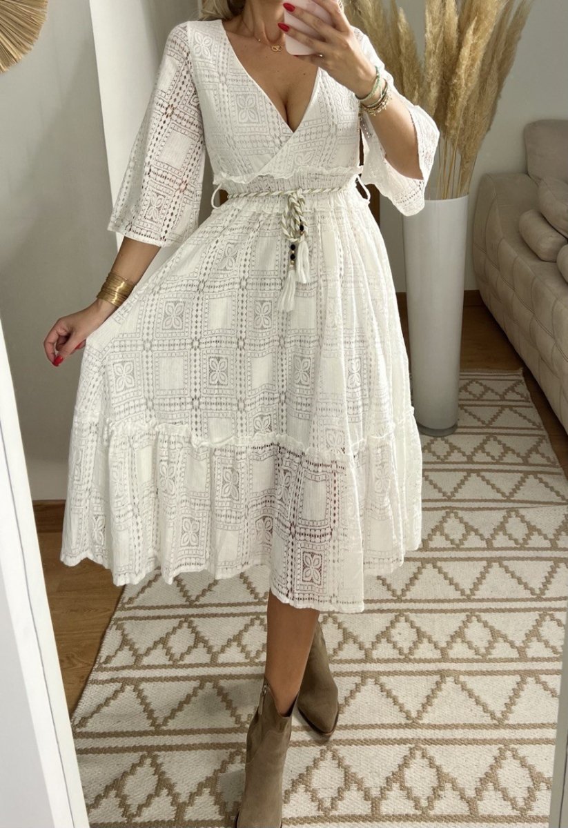 Boho Lace Midi Dress - Bohèmea Butik