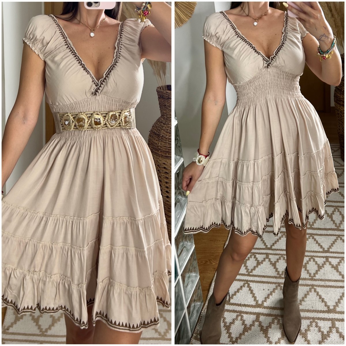 Serene Mini Boho Dress - Bohèmea Butik