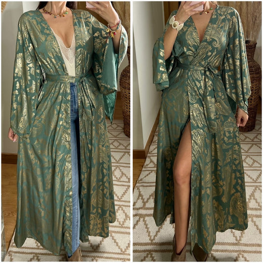 Natural Kaftan Maxi Dress - Bohèmea Butik
