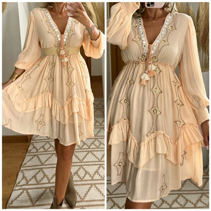 Desert Mini boho Dress - Bohèmea Butik