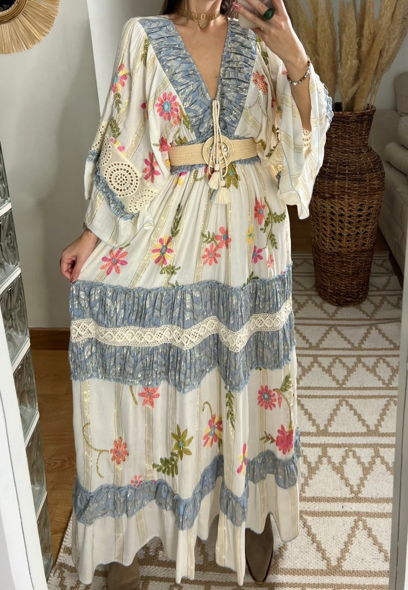 Boho Chic Maxi Dress – Romantic & Elegant - Bohèmea Butik
