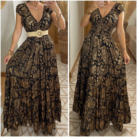 Serene Silk Maxi Dress - Bohèmea Butik