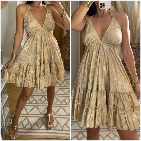 Oasis Silk Mini Dress - Bohèmea Butik
