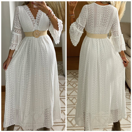 Sage Lace Dress - Bohèmea Butik