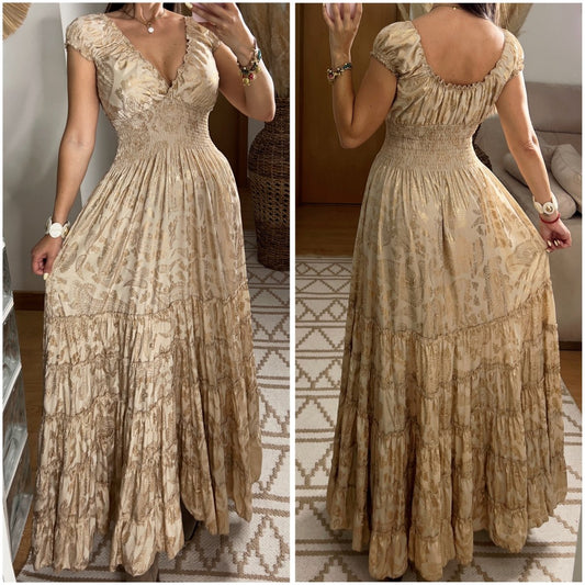 Serene Silk Maxi Dress - Bohèmea Butik