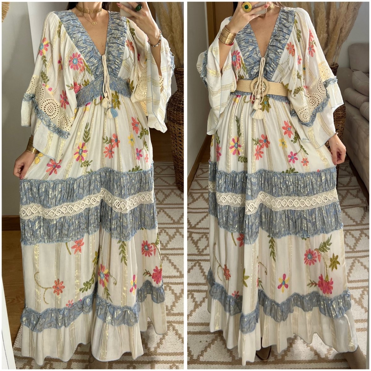 Boho Chic Maxi Dress – Romantic & Elegant - Bohèmea Butik