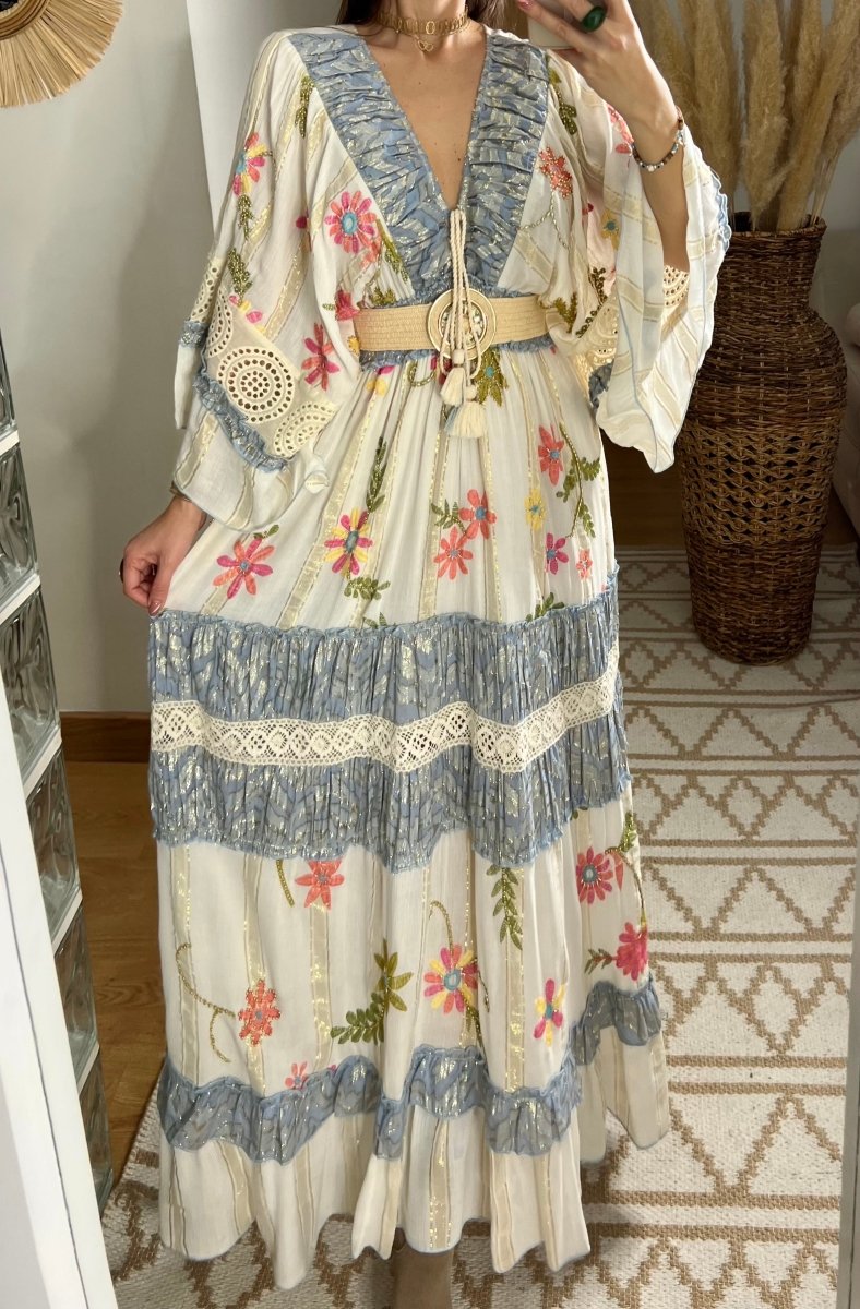 Boho Chic Maxi Dress – Romantic & Elegant - Bohèmea Butik
