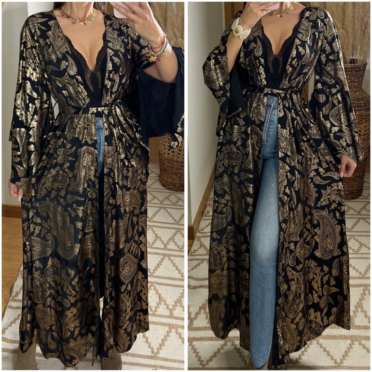 Natural Kaftan Maxi Dress - Bohèmea Butik