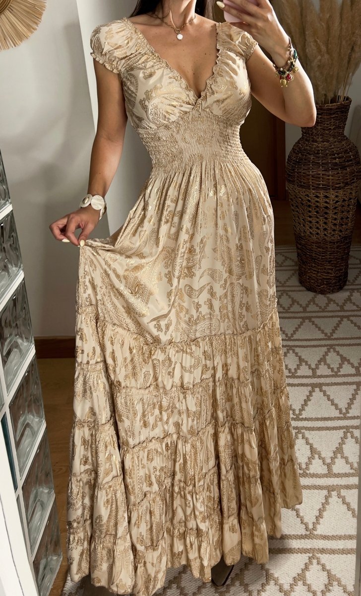Serene Silk Maxi Dress - Bohèmea Butik