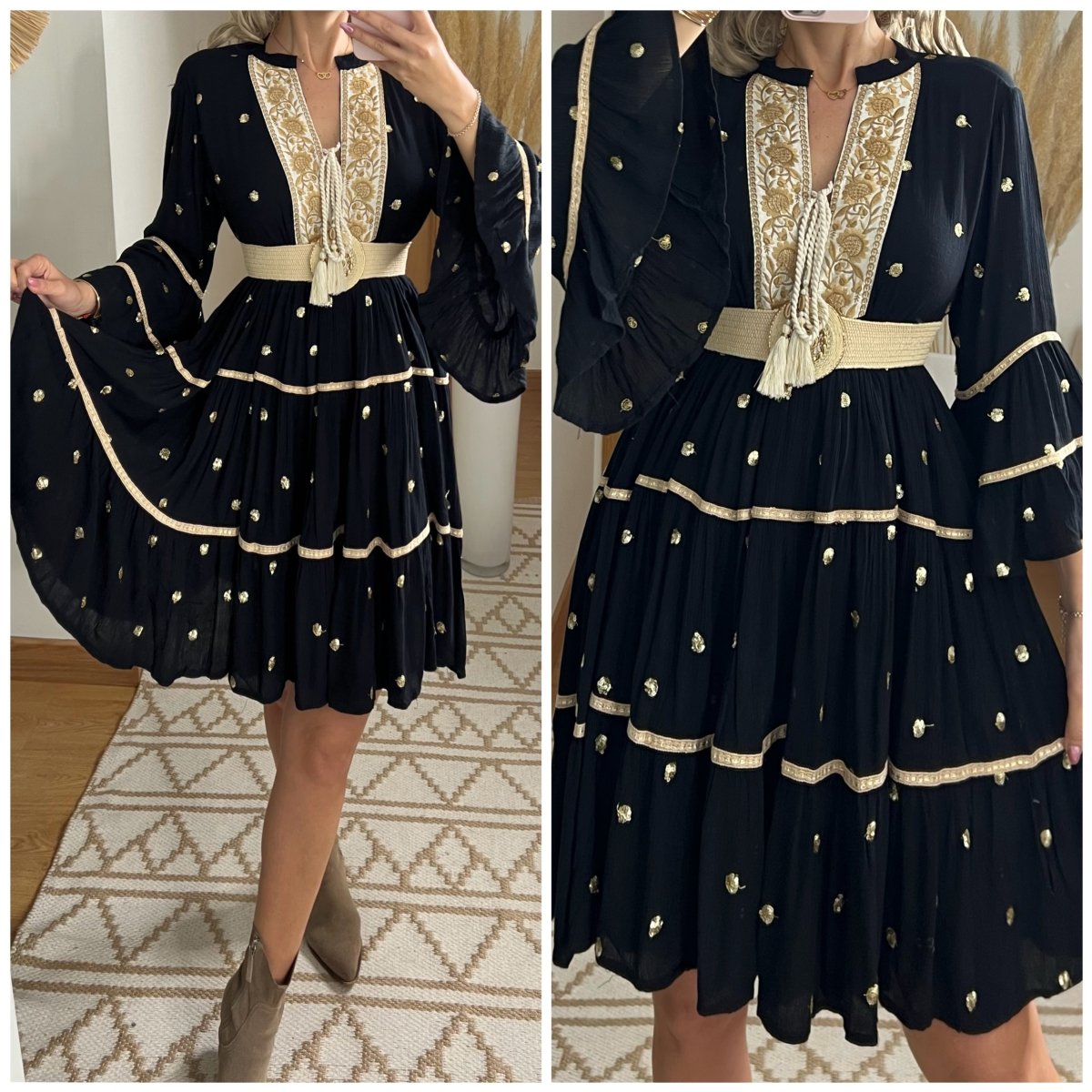 Velvet Mini Dress - Bohèmea Butik