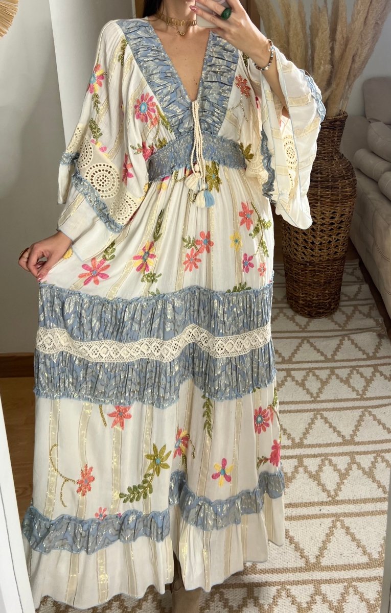 Boho Chic Maxi Dress – Romantic & Elegant - Bohèmea Butik