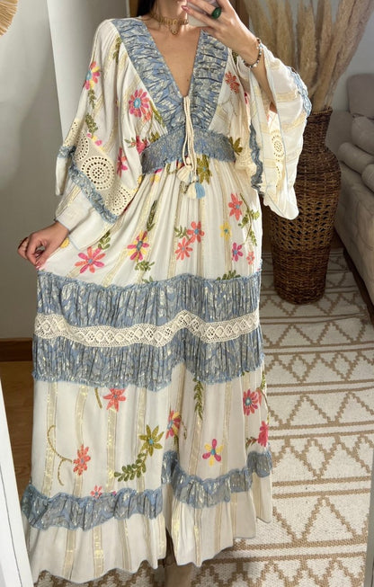 Boho Chic Maxi Dress – Romantic & Elegant - Bohèmea Butik