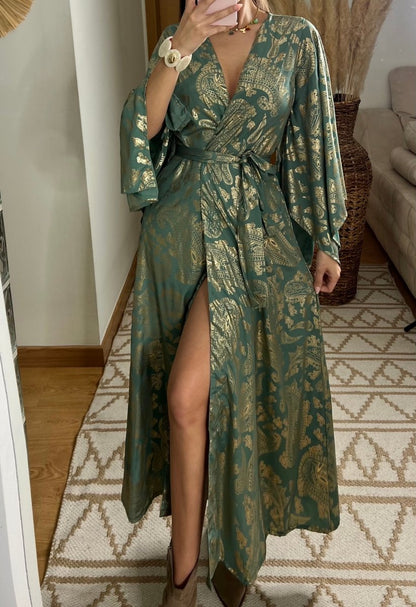 Natural Kaftan Maxi Dress - Bohèmea Butik