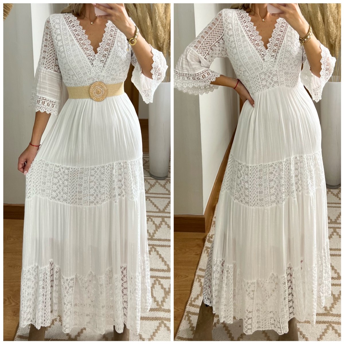 Boho Maxi Lace Dress - Bohèmea Butik