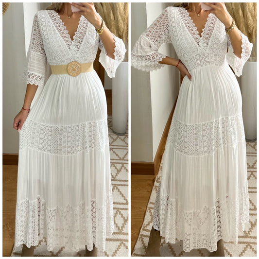 Boho Maxi Lace Dress - Bohèmea Butik
