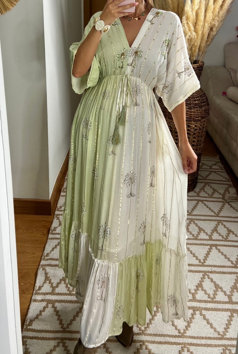 Palm Boho Maxi Dress - Bohèmea Butik