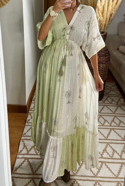 Palm Boho Maxi Dress - Bohèmea Butik