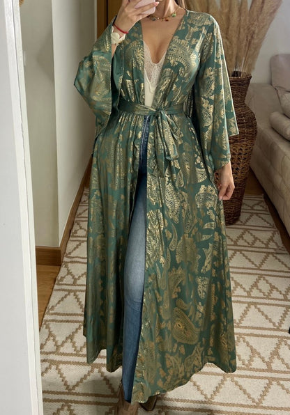 Natural Kaftan Maxi Dress - Bohèmea Butik