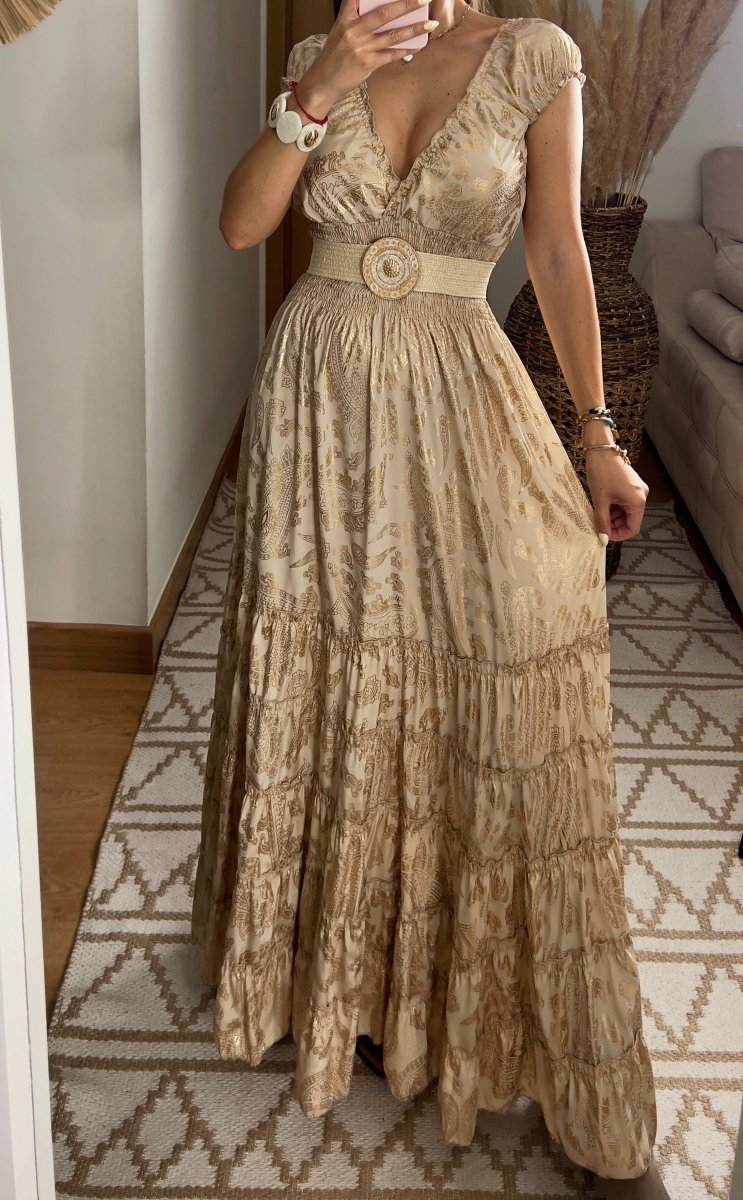 Serene Silk Maxi Dress - Bohèmea Butik