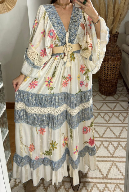 Boho Chic Maxi Dress – Romantic & Elegant - Bohèmea Butik