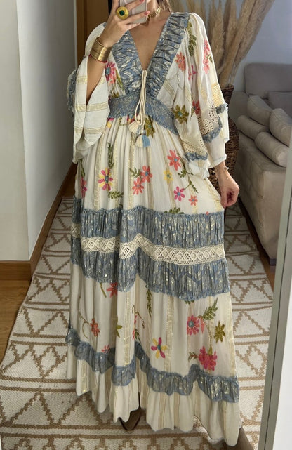 Boho Chic Maxi Dress – Romantic & Elegant - Bohèmea Butik