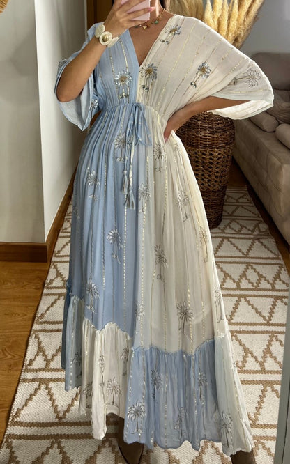 Palm Boho Maxi Dress - Bohèmea Butik