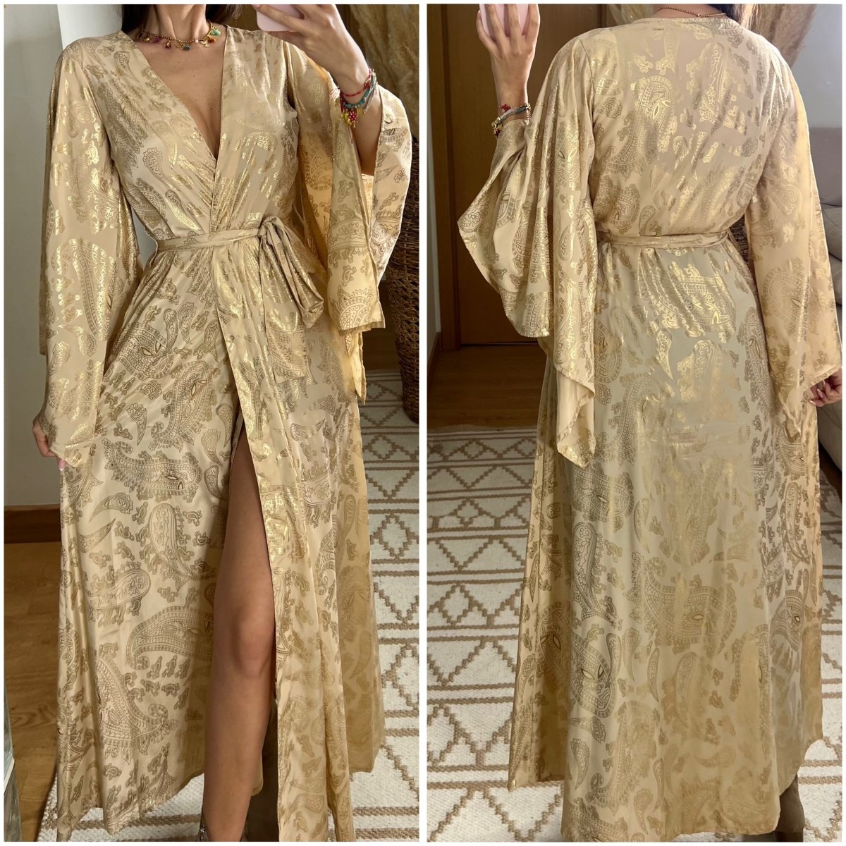 Natural Kaftan Maxi Dress - Bohèmea Butik