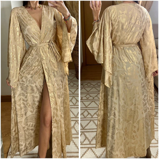 Natural Kaftan Maxi Dress - Bohèmea Butik