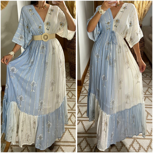 Palm Boho Maxi Dress - Bohèmea Butik