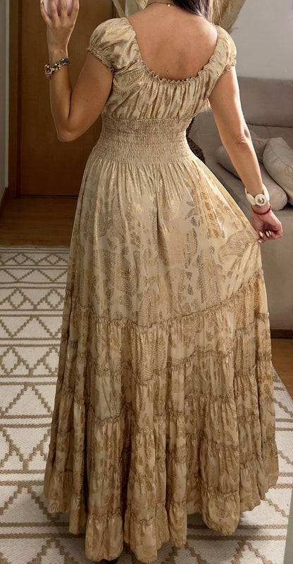Serene Silk Maxi Dress - Bohèmea Butik